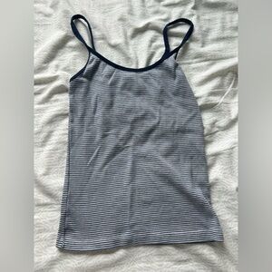 John Galt - Navy & White Striped Tank Top